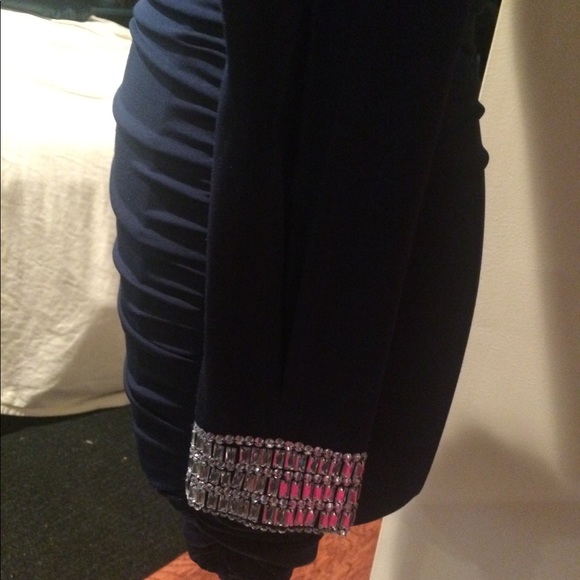 One sided dress.  Color navy. - Picture 2 of 8